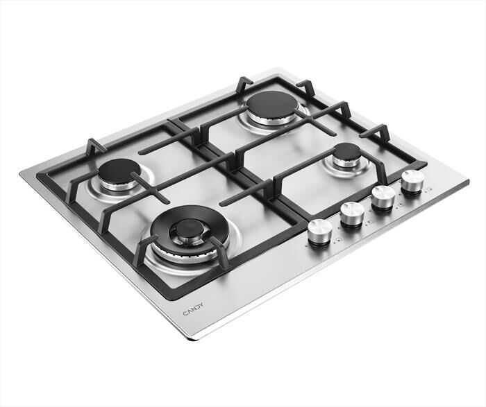CANDY - Piano cottura gas CHG6BF4WTX 59,5 cm-Acciaio inox