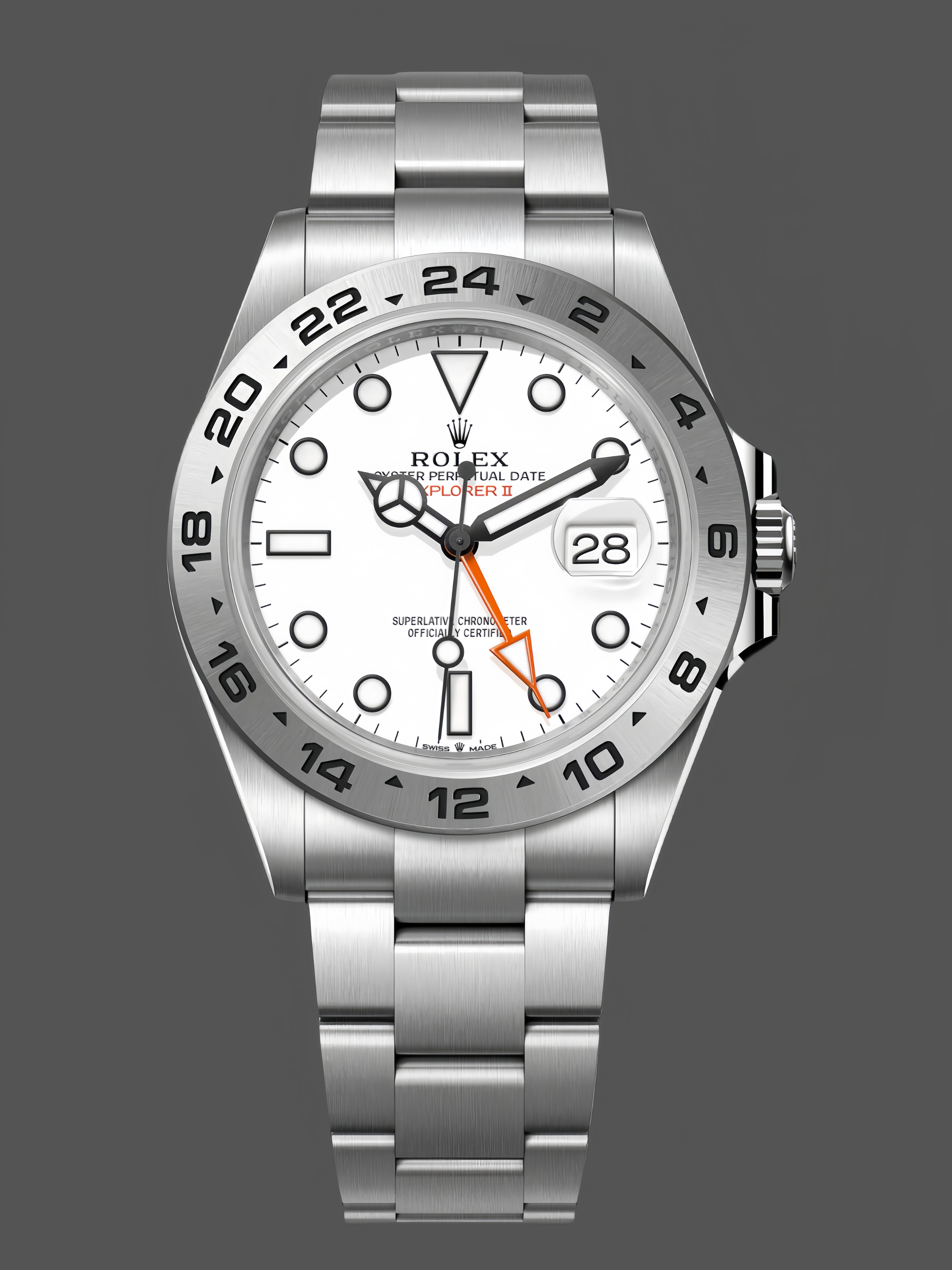 Rolex Explorer II m226570 0001 Stainless Steel White Dial 42MM Mens Watch
