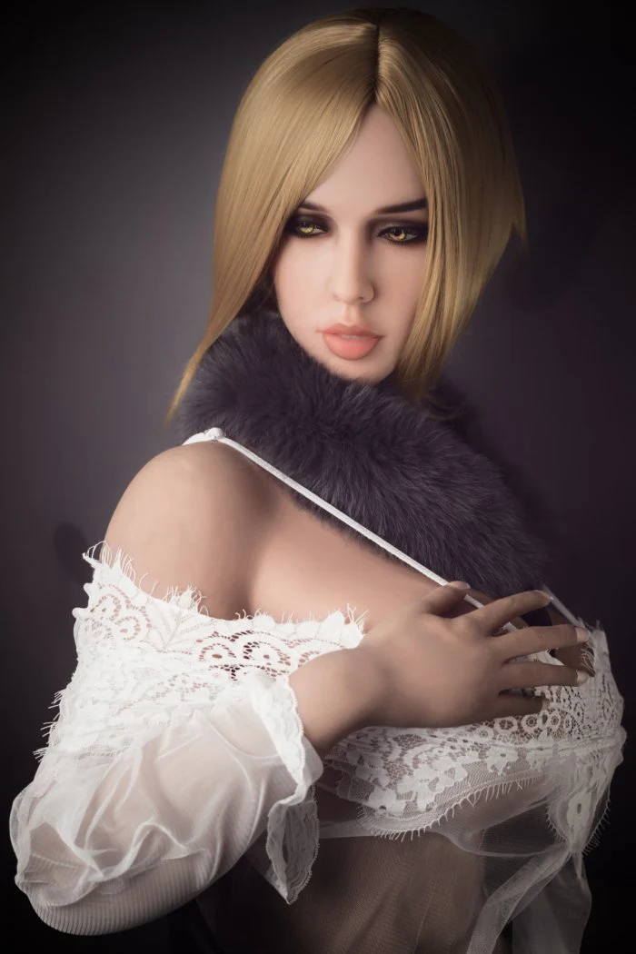 US Stock - Elmer 5ft34/ 163cm H-cup Golden Hair Curvy Lady TPE Sex Doll