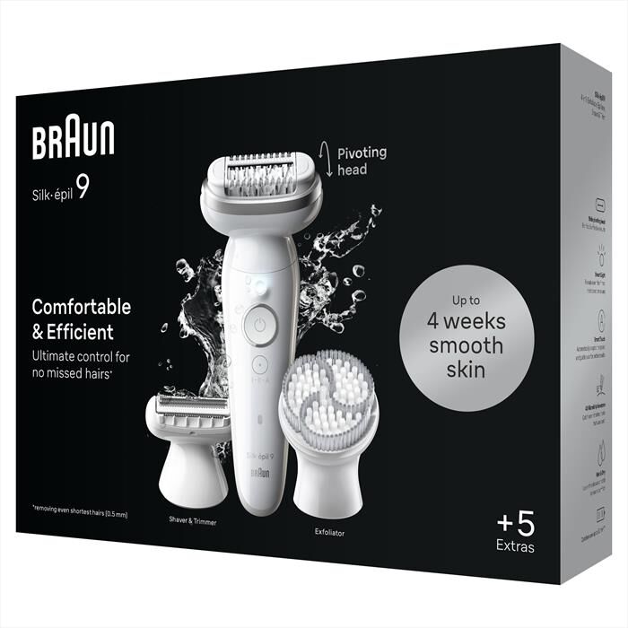 BRAUN - Epilatore SILK-ÉPIL 9 9-061-BIANCO/ARGENTO
