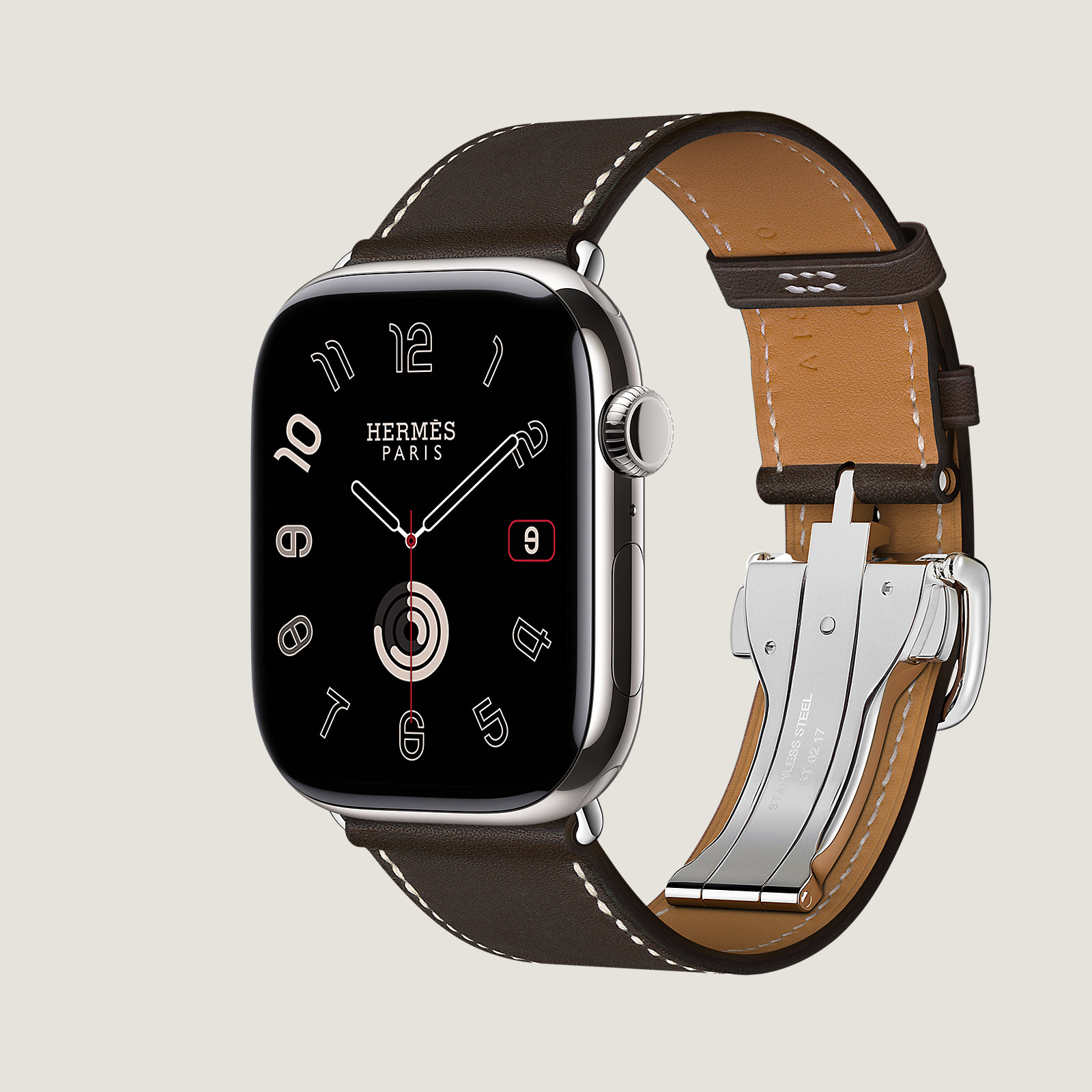 Series 11 case & Band Apple Watch Hermès Single Tour 46 mm Deployment Buckle