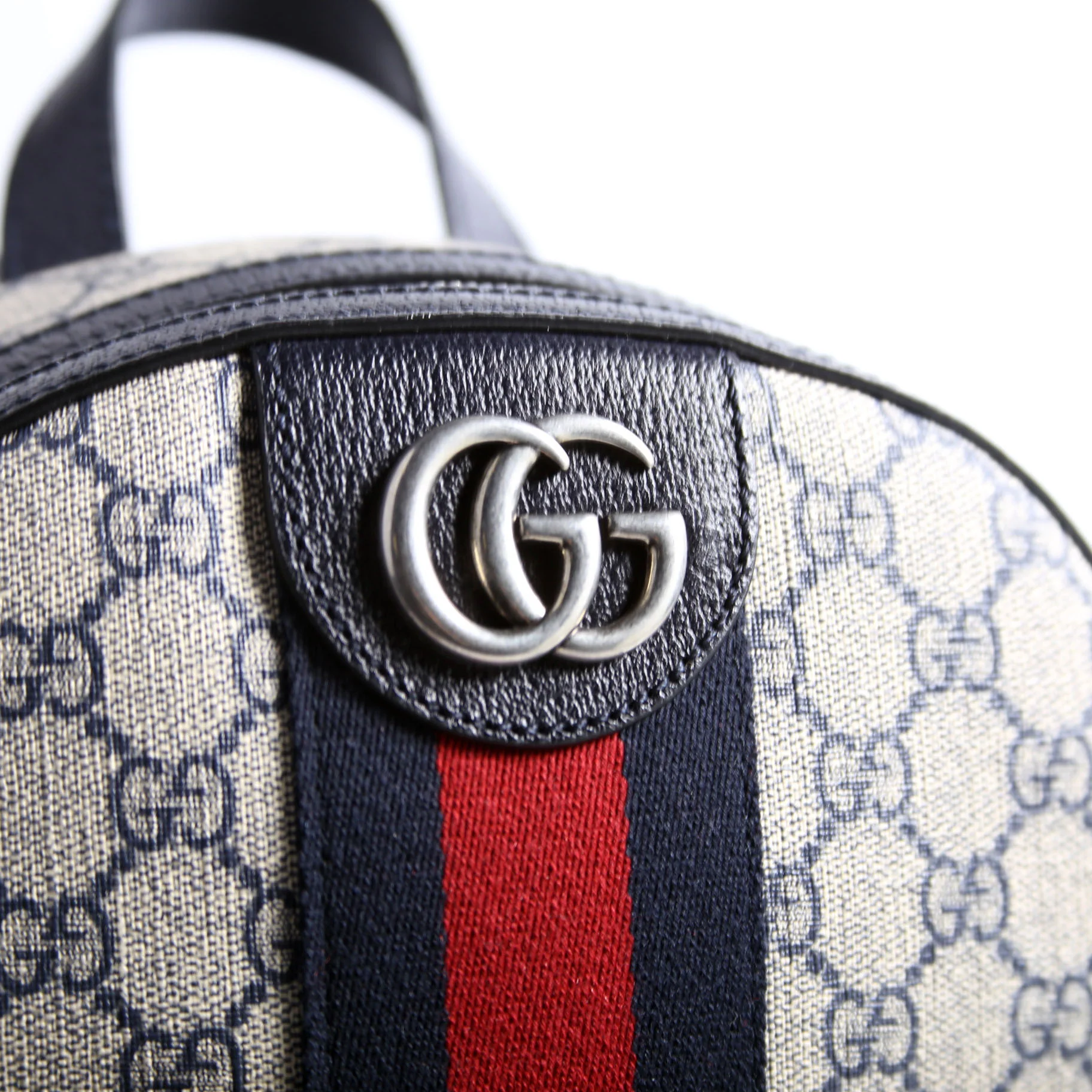 547965 GG Supreme Ophidia Backpack Navy/Beige/Red