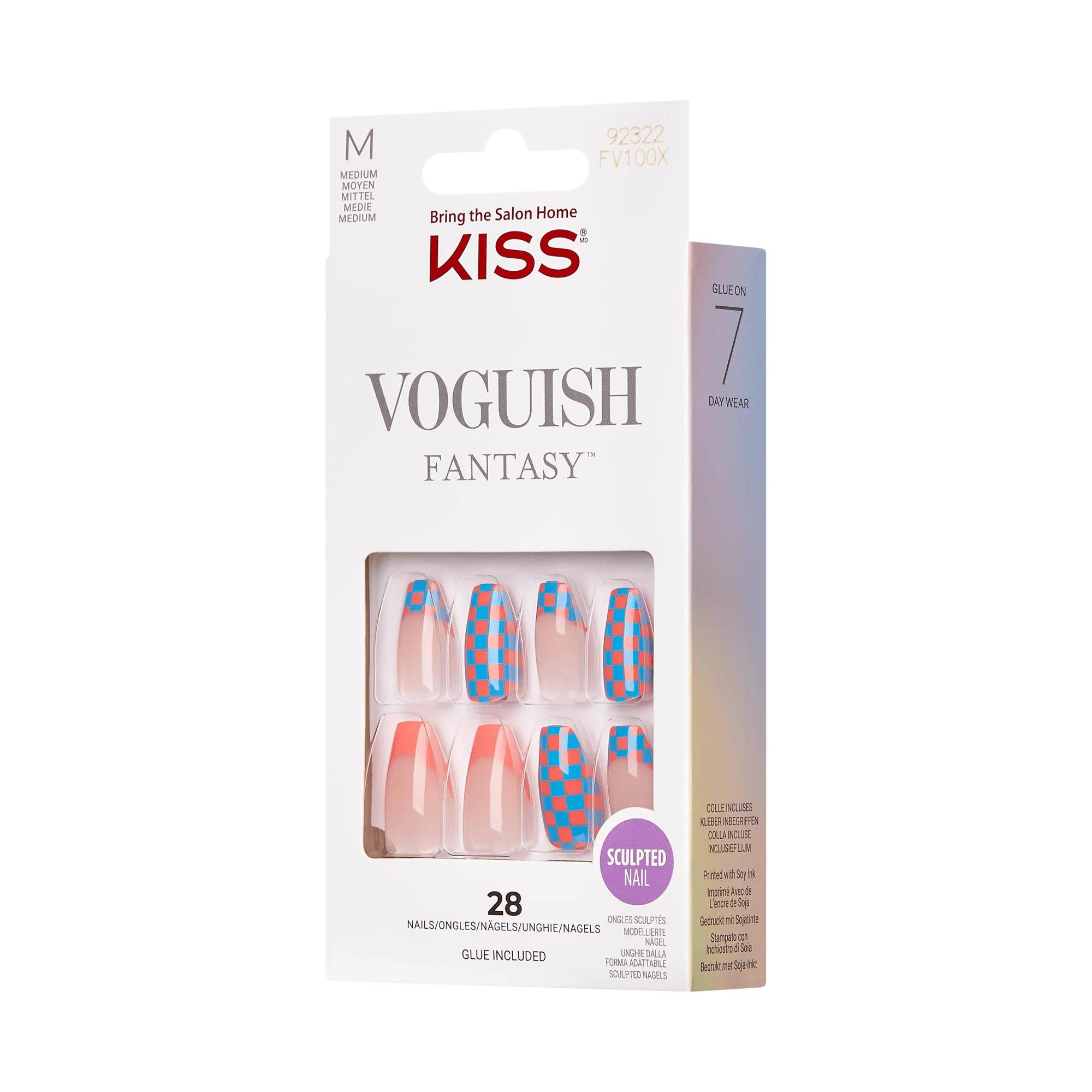 KISS Voguish Fantasy Press On Glue Nails - Faves