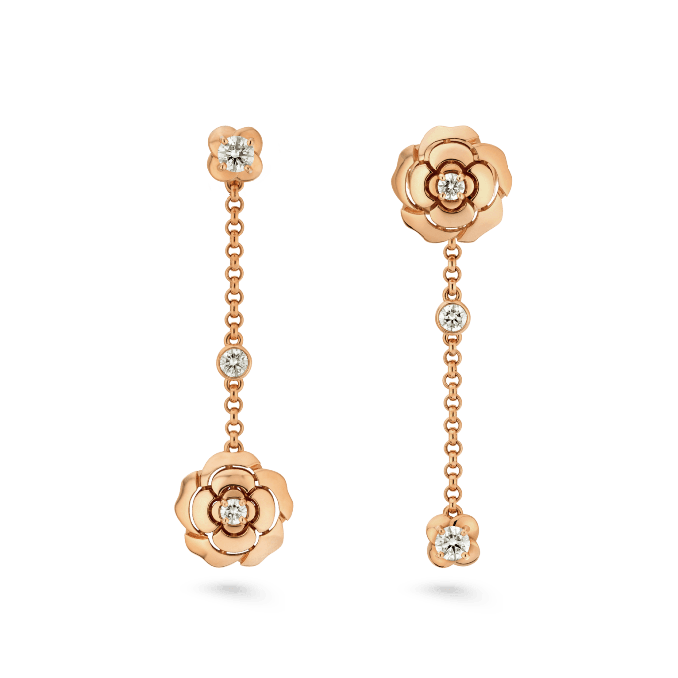Extrait de Camélia asymmetrical transformable earrings