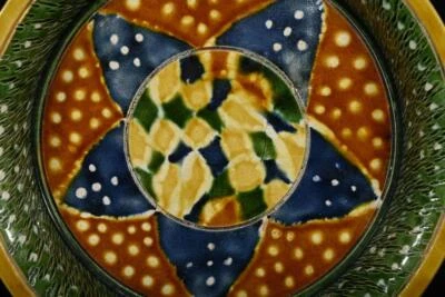 Old Chinese Three Colors Plate Dish w/flower N2973