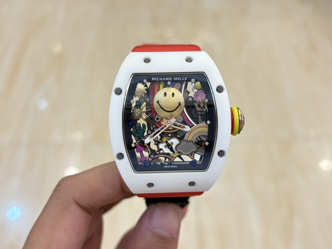 【7A Quality】Best Fake Richard Mille RM 88 Smiley Replica – Swiss Tourbillon, Sport Style