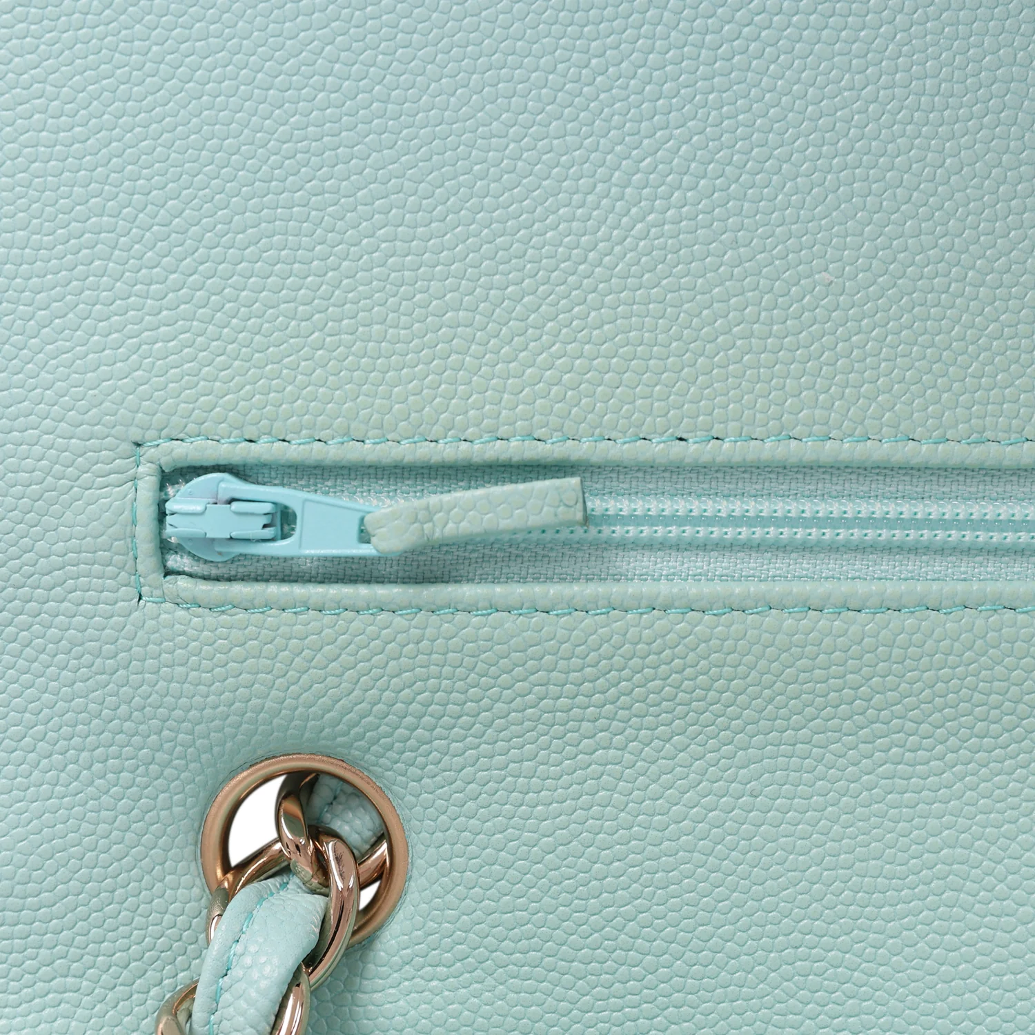 Chanel Jumbo Classic Double Flap Light Blue Caviar Light Gold Hardware