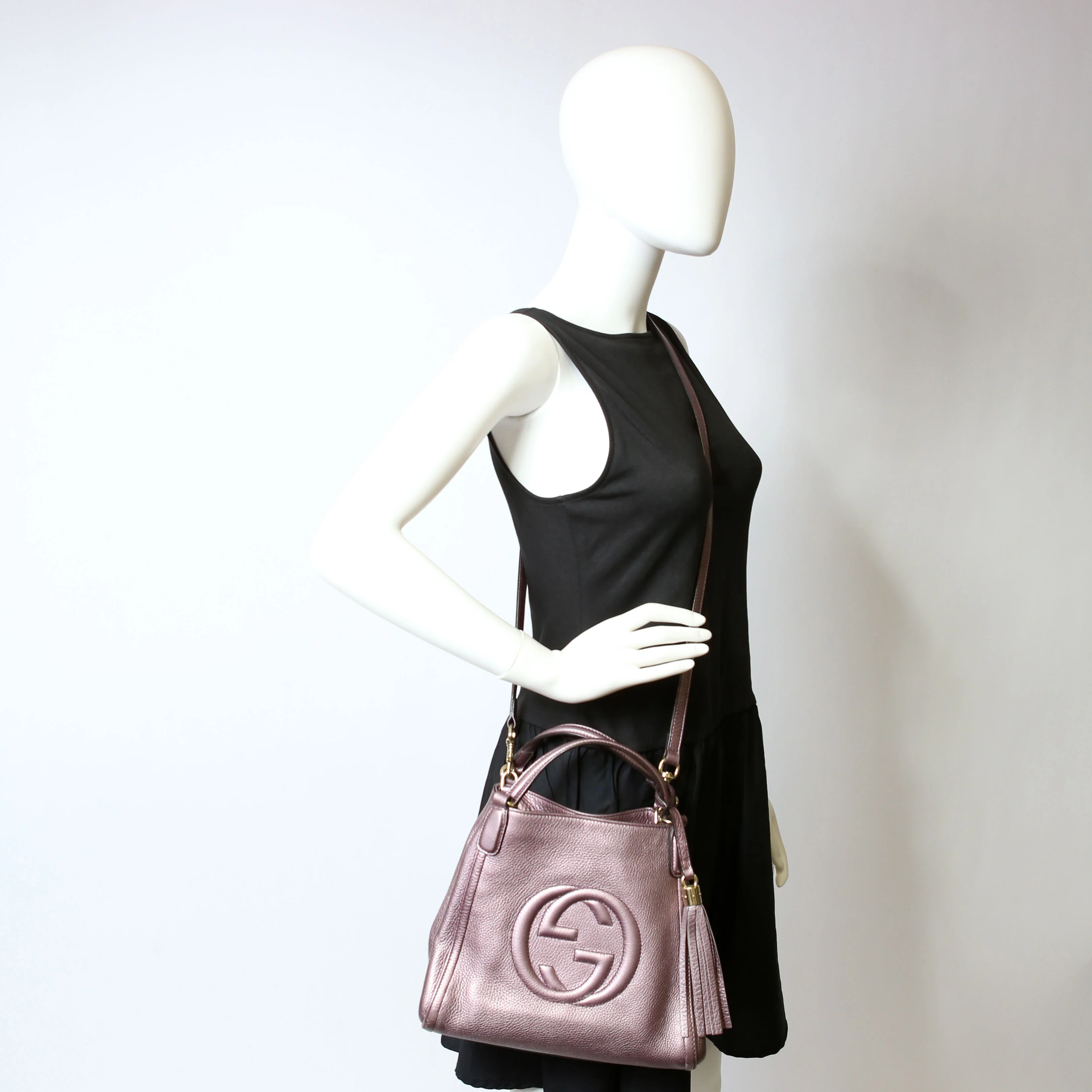 336751 Soho Leather Shoulder Purple