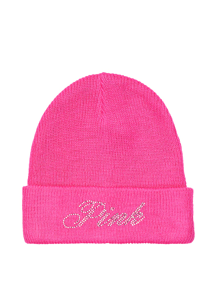 PINK Rib Knit Beanie