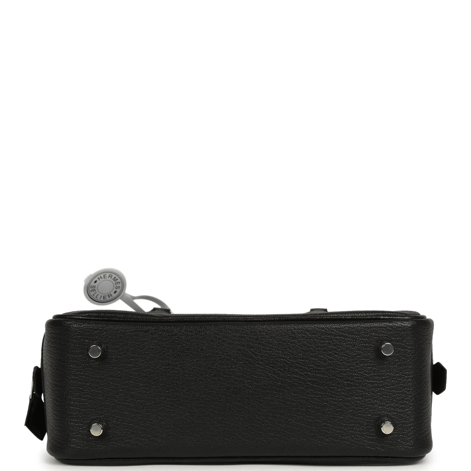 Hermes Mini Plume 21 Bag Black Chevre Palladium Hardware