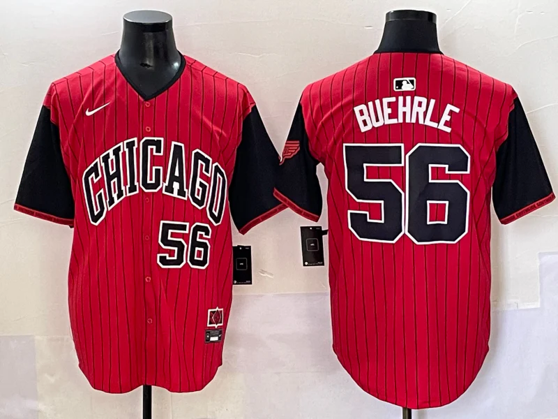 Men's Chicago White Sox Mark Buehrle #56 Red 2025 City Connect Limited Player Jersey
