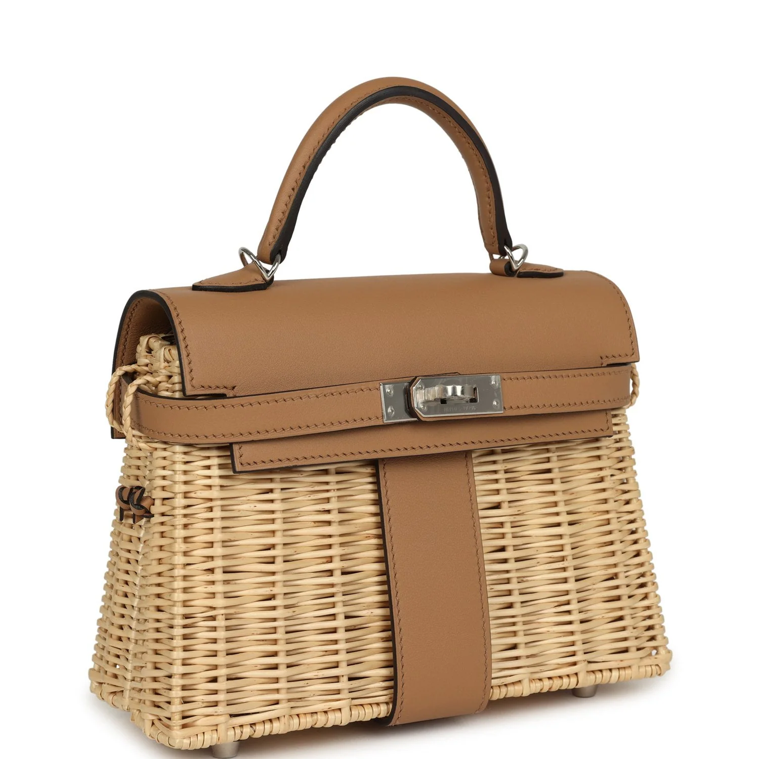 HERMÈS Mini Picnic Kelly 20 Chai Swift Palladium Hardware