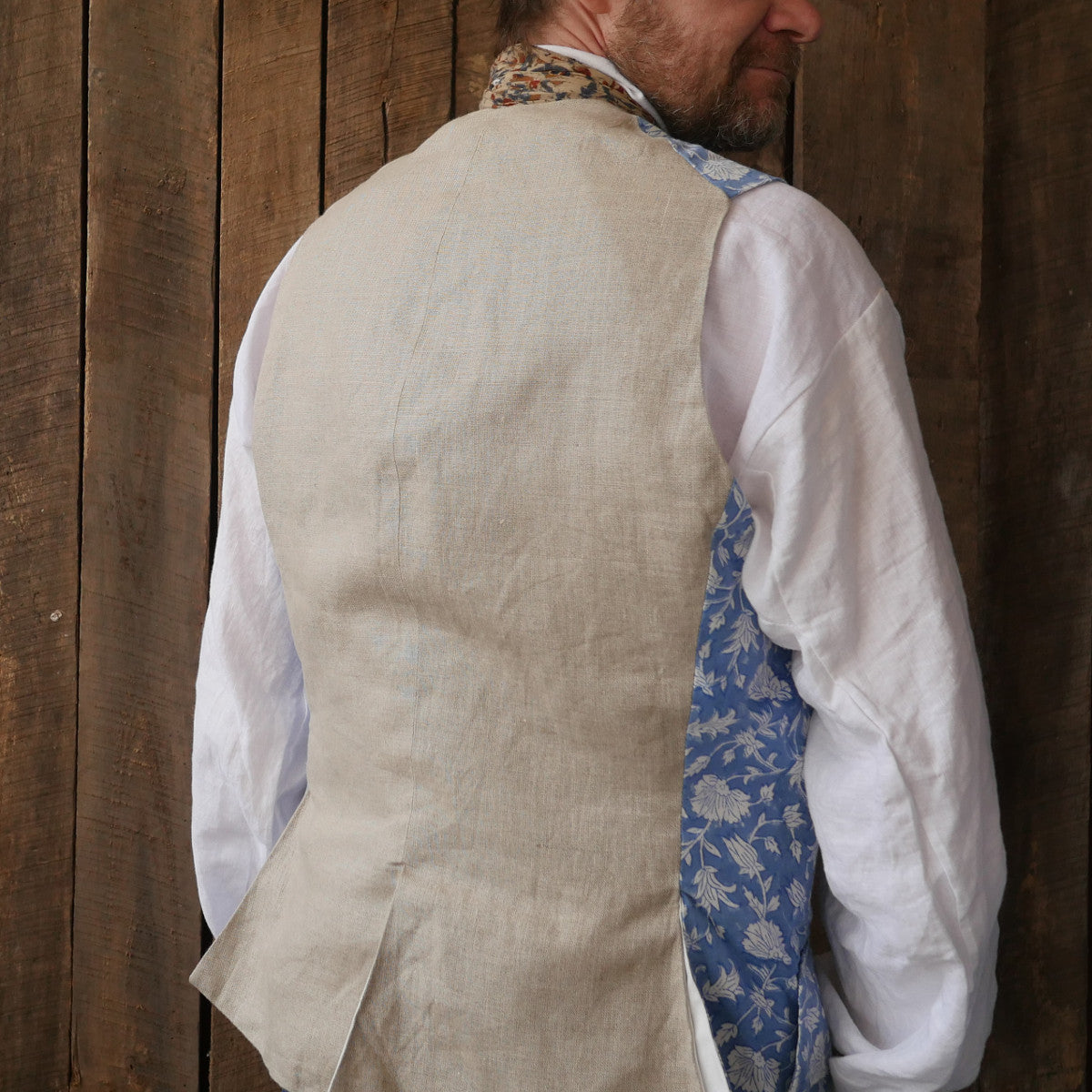 1770's Waistcoat Block Printed