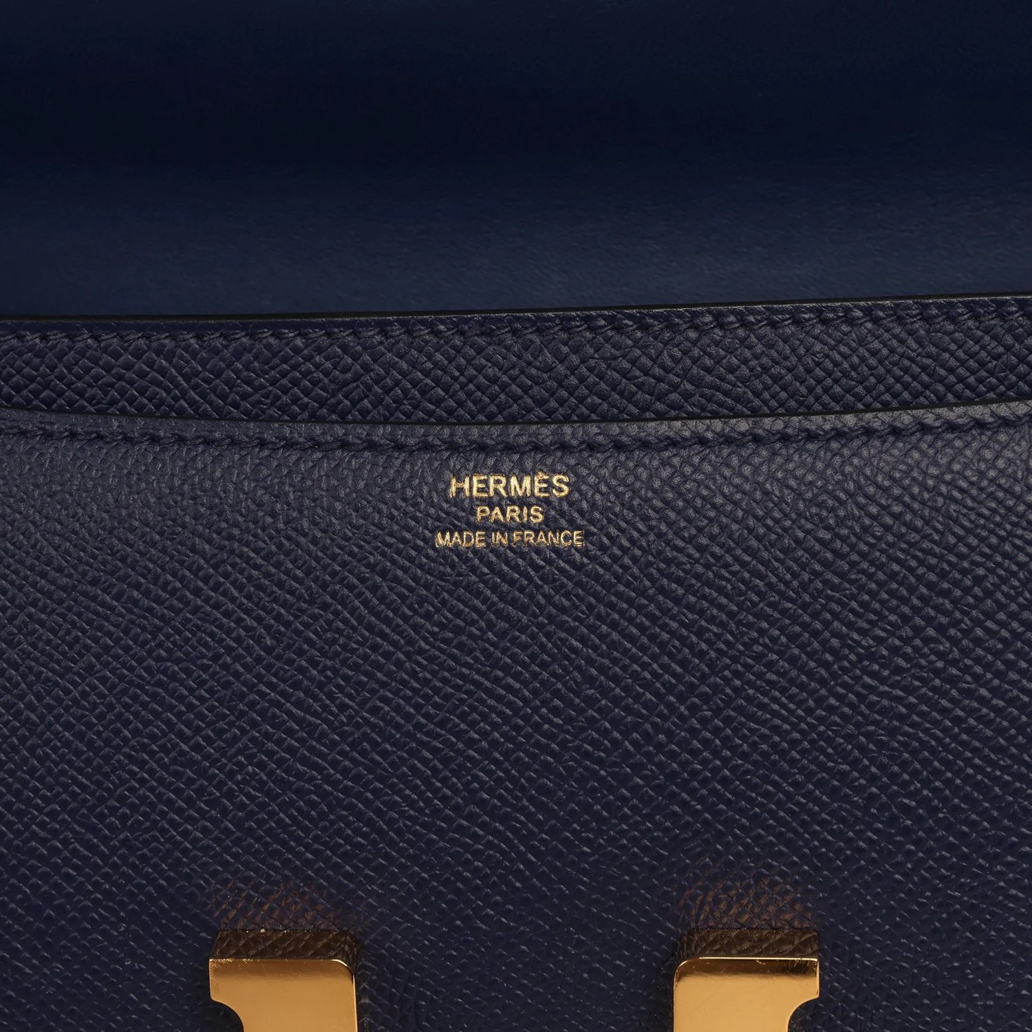 Hermes Constance Elan Bleu Indigo Epsom Gold Hardware