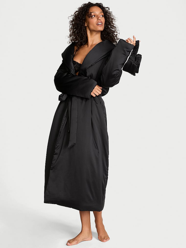 Victoria's Secret Victoria's Secret Dream Satin Duvet Robe & Eye Mask Set