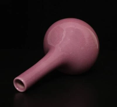 19CM Tianshun Signed Old Chinese Pink Glaze Vase