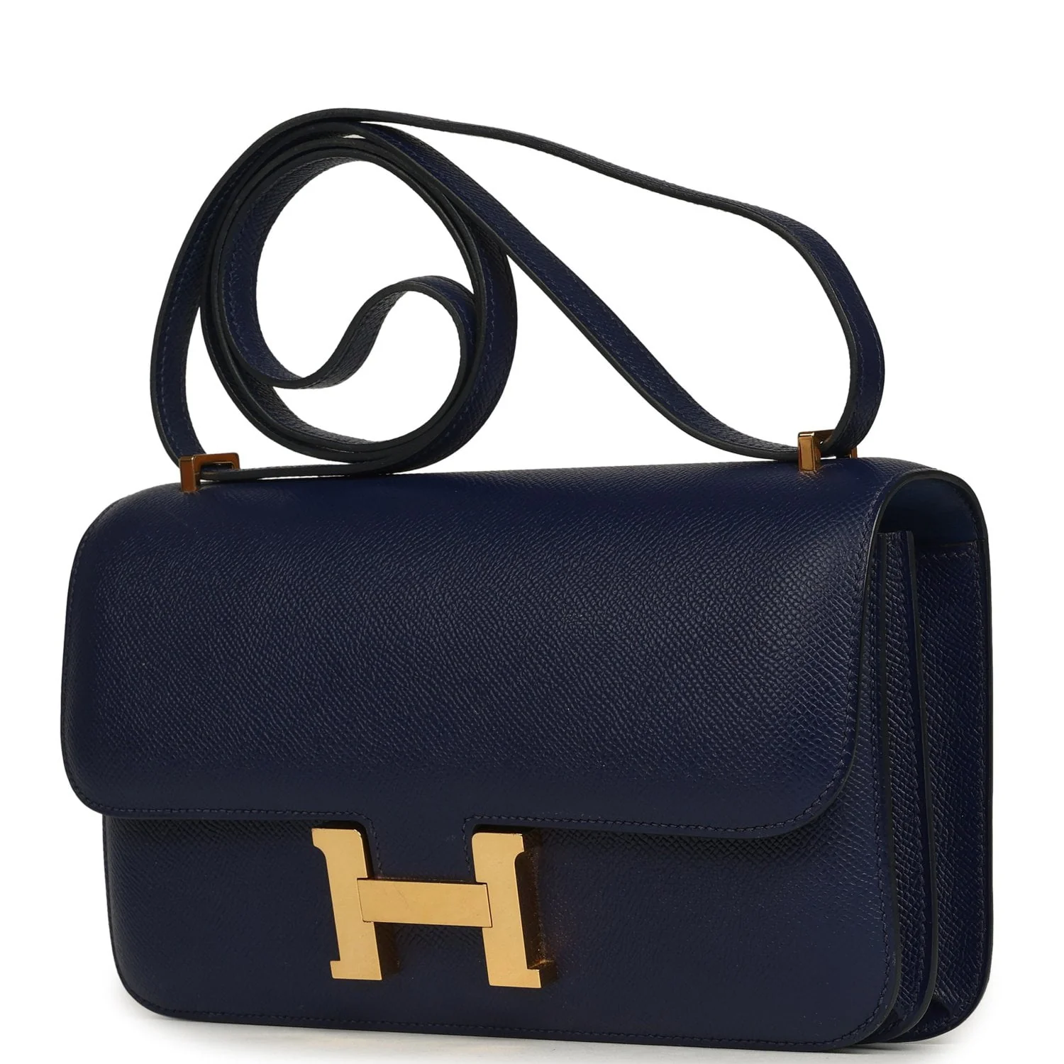 Hermes Constance Elan Bleu Indigo Epsom Gold Hardware