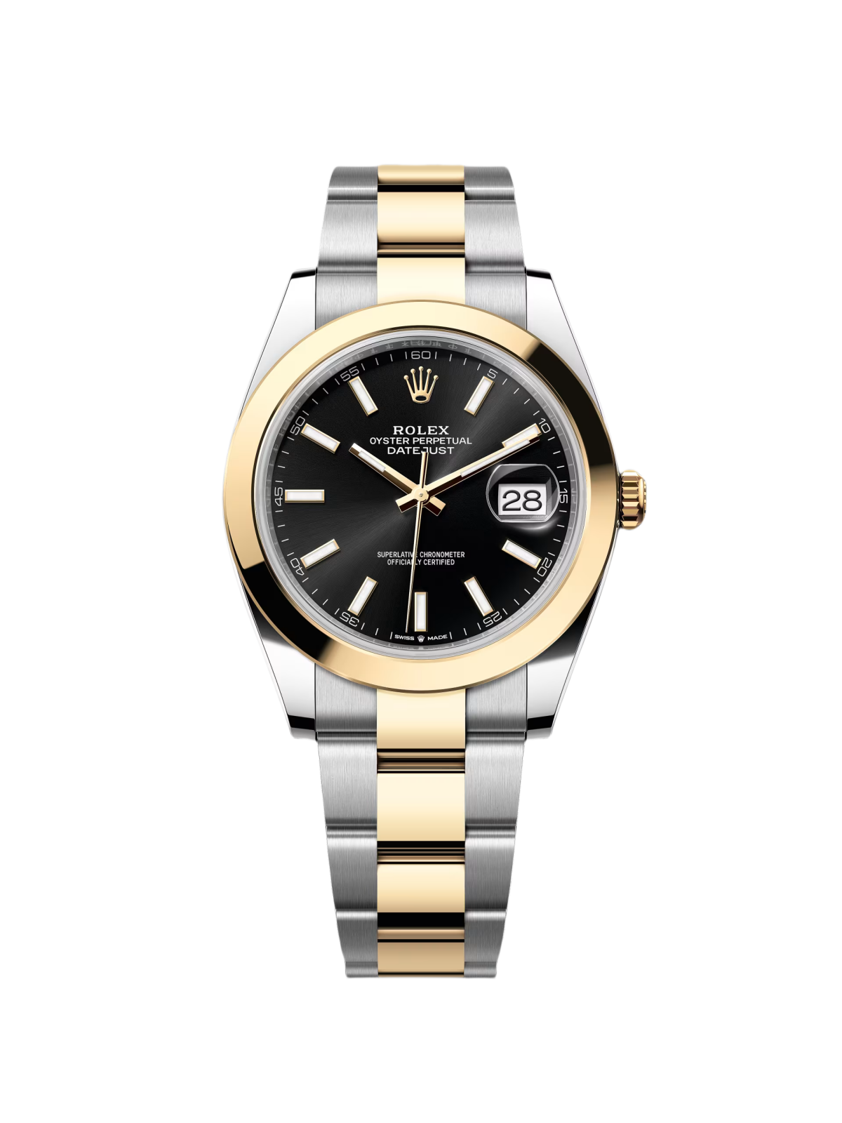 RLX Datejust 41mm 126303 Black Index Jubilee 41mm Steel and Yellow Gold Mens Watch