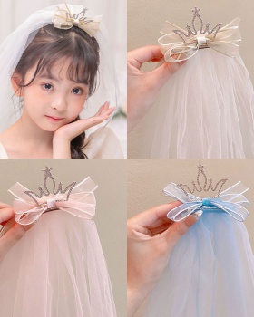 Beautiful stereoscopic veil diamond hairpin headwear