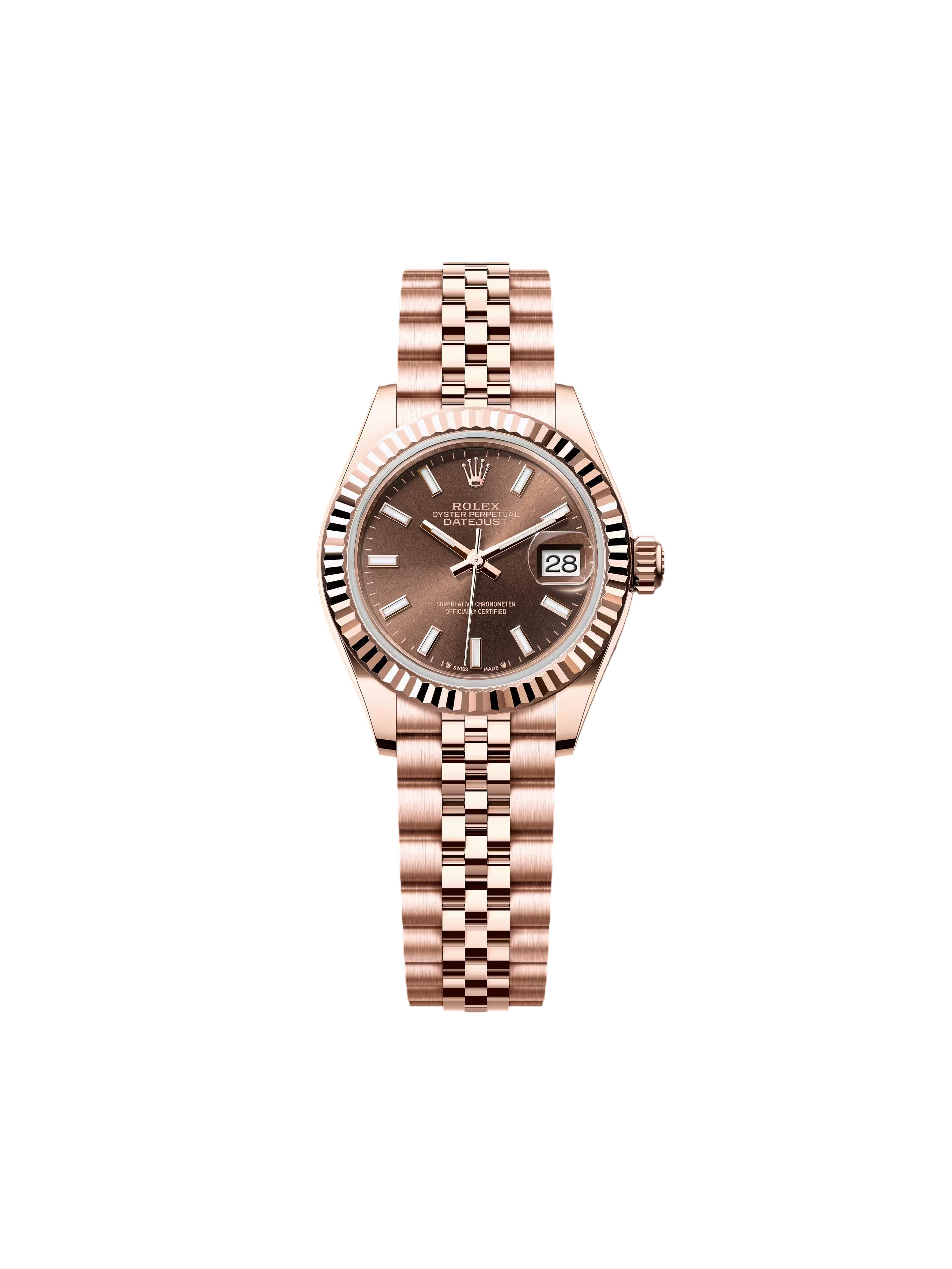 RLX Lady-Datejust 31mm 279175 Chocolate Dial President Everose Gold
