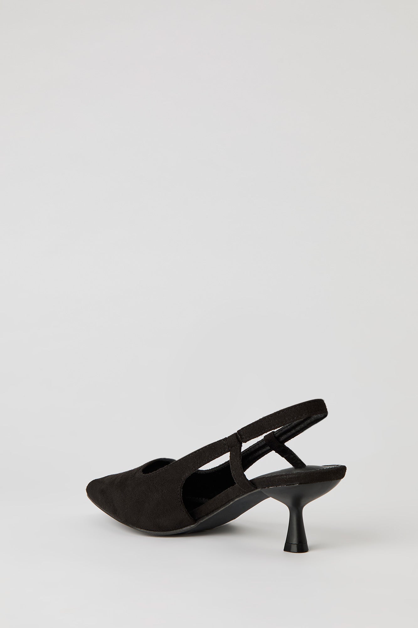 Faux Suede Slingback Kitten Heel
