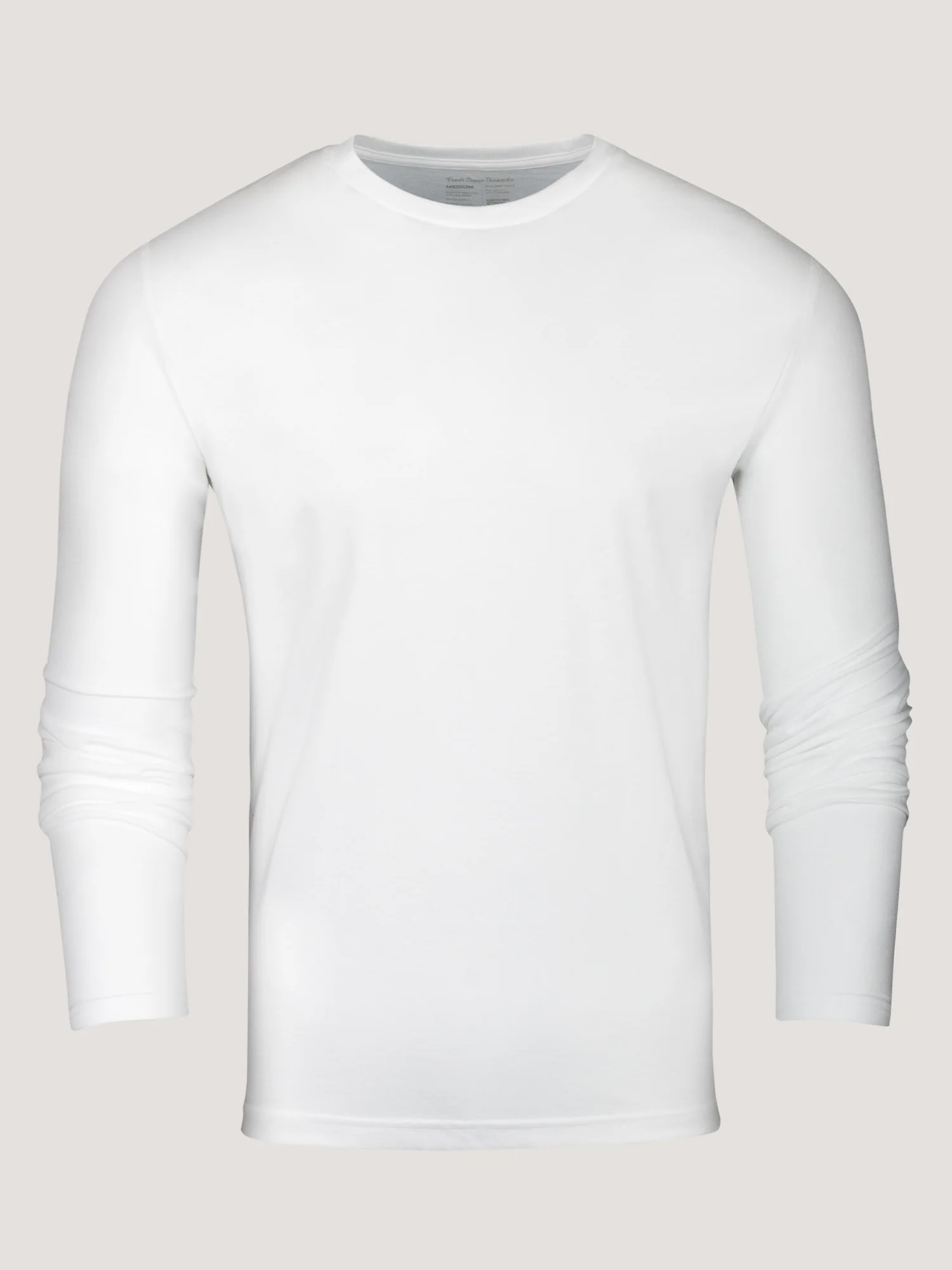 White Long Sleeve Crew Neck