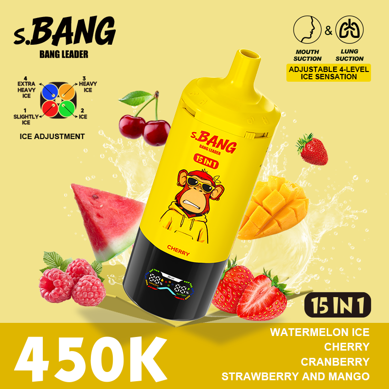 [Minimum order of two]Bang 450K Puffs 15-in-1 Prefilled Vape | 15 Flavors,  Rechargeable