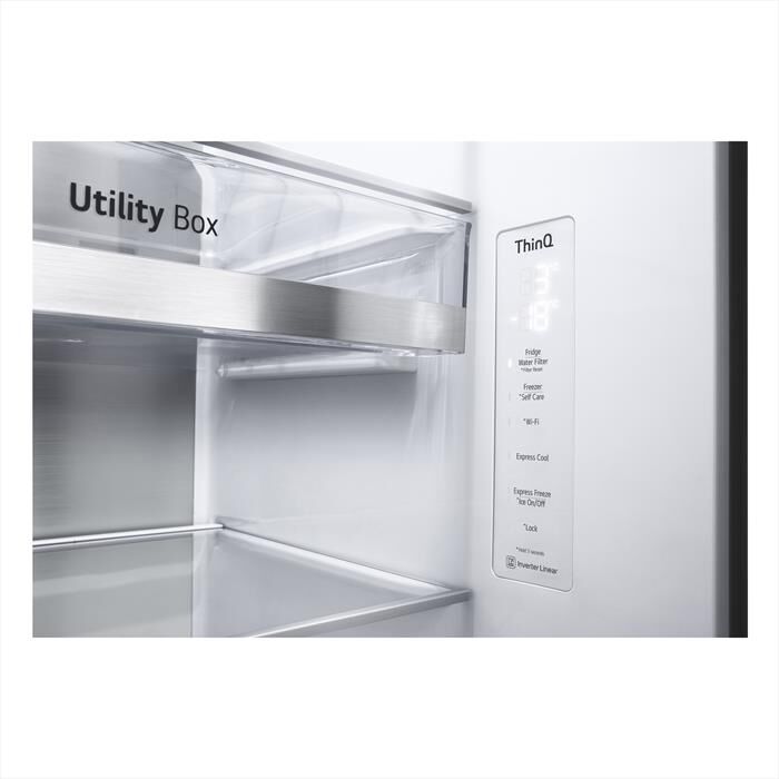 LG - Frigorifero side by side GSLV90PZAD Classe D 635lt-Acciaio inossidabile
