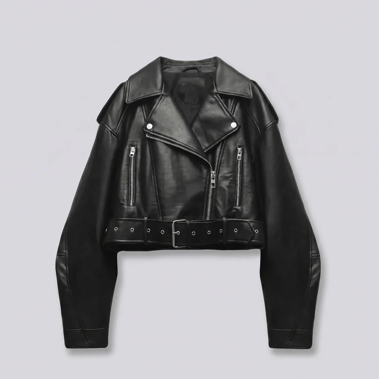 RebelCrop Belted Moto Jacket