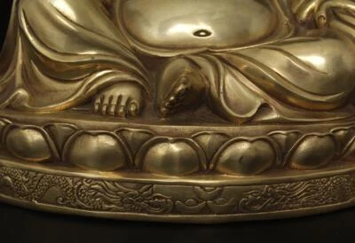 Qianlong Signed Chinese Bronze Statue Buddha