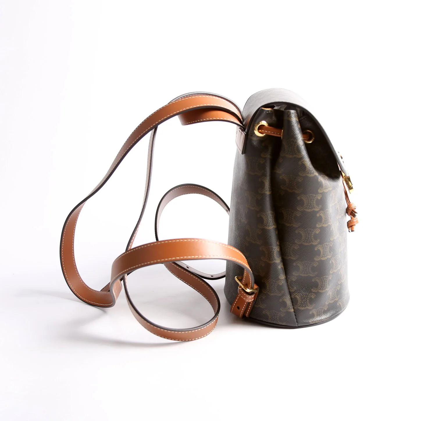 Triomphe Calfskin Bonnie Backpack Black/Brown