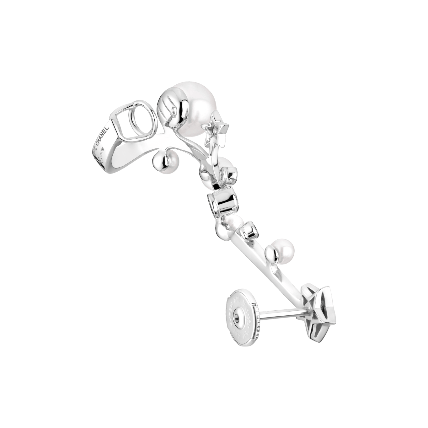 Comète Perlée crawling single  earring