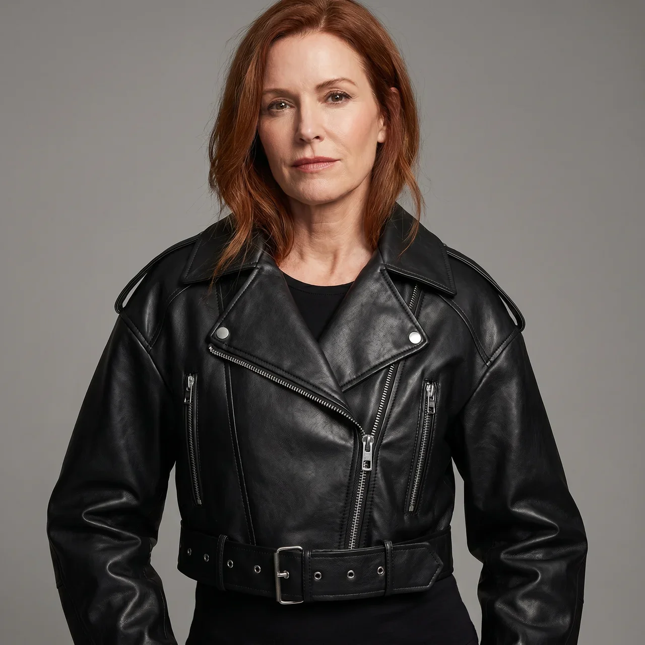 RebelCrop Belted Moto Jacket