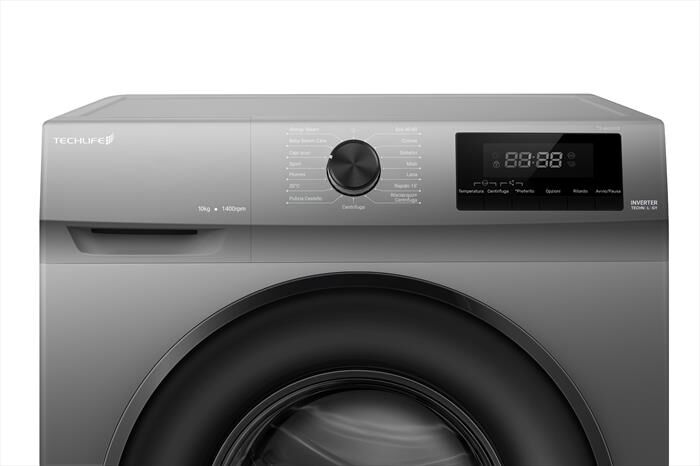 TECHLIFE - Lavatrice TFWM1014AIX 10Kg Classe A-Grigio
