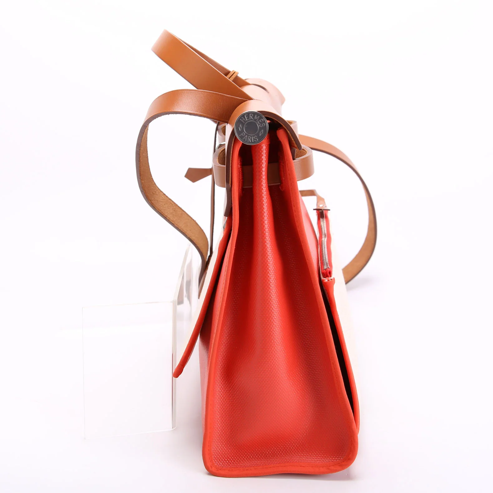 HERMÈS Herbag 31 Zip Salmon/Brown