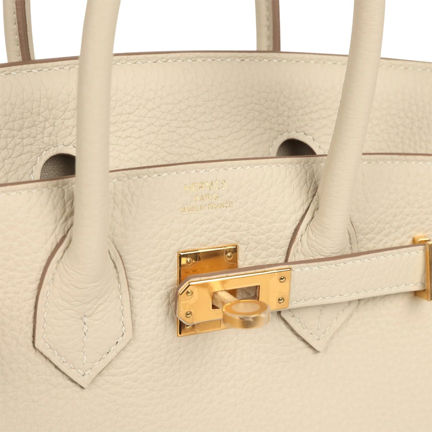 Hermes Birkin 25 Craie Togo Gold Hardware