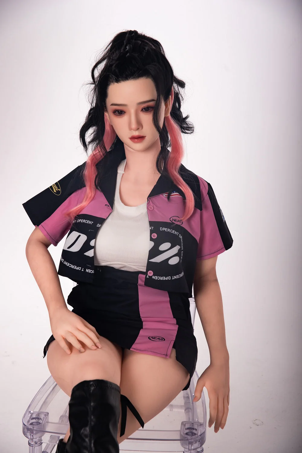 US Stock - RIDMII Muncey 5ft34/ 163cm Unique Design Silicone Head + TPE Body Full Size Asian Female Sex Doll