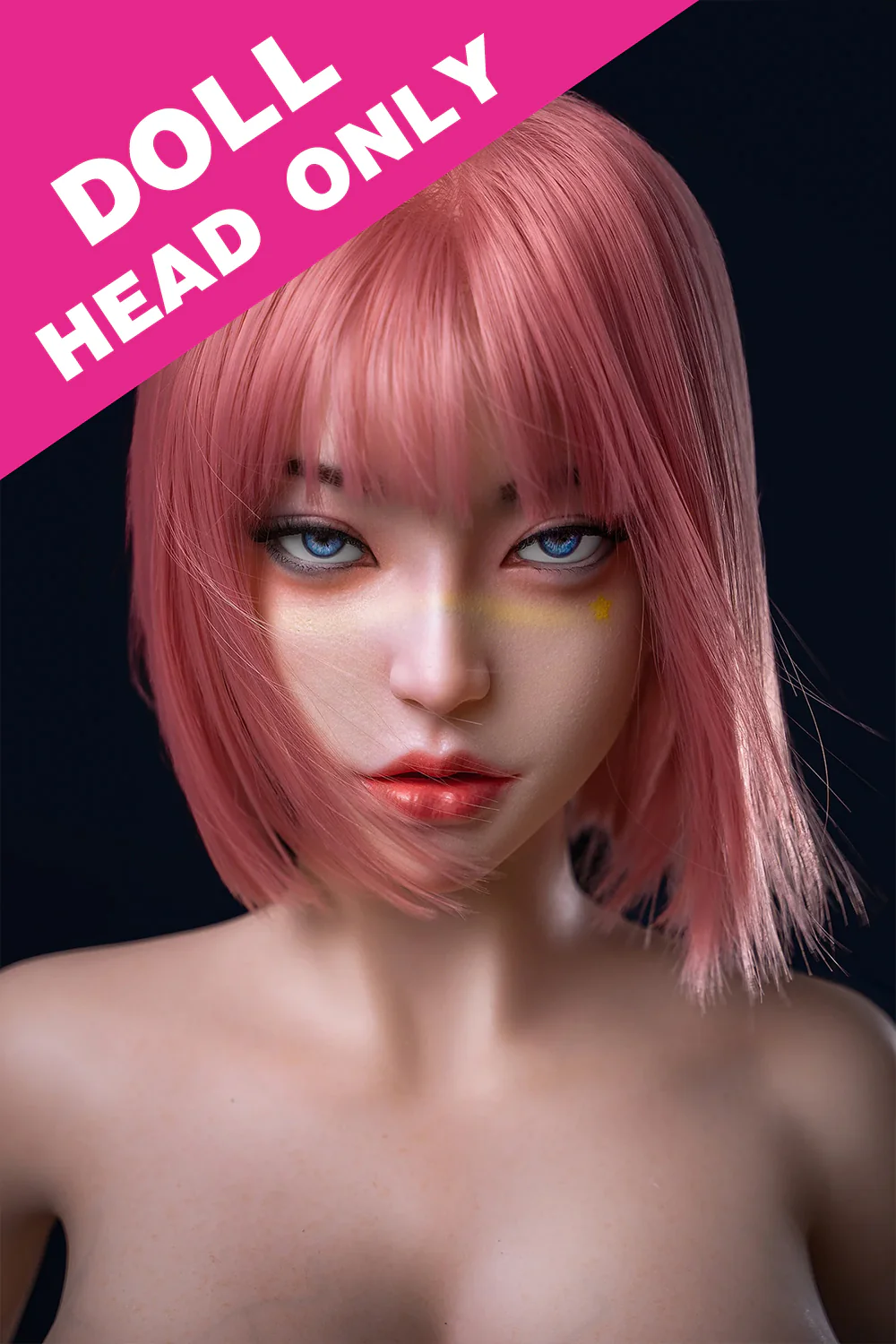 Soft Silicone #M5 Mouth Open Blowjob ROS Sex Doll Head Only