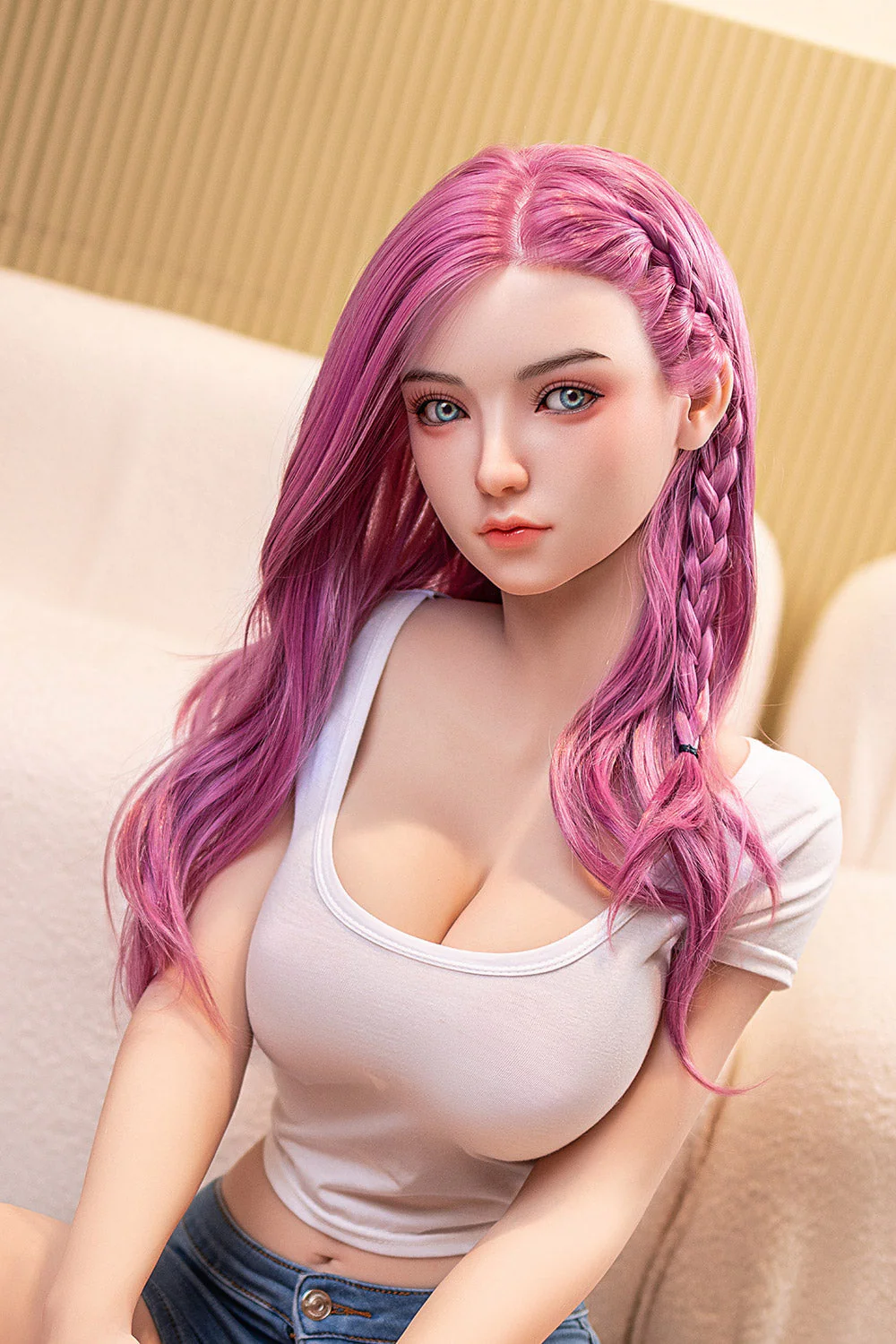 EU Stock -  Harriet 5ft25 / 160cm #58 Head TPE Cute Lovely Asian Girl Big Breast Full Size Sex Doll
