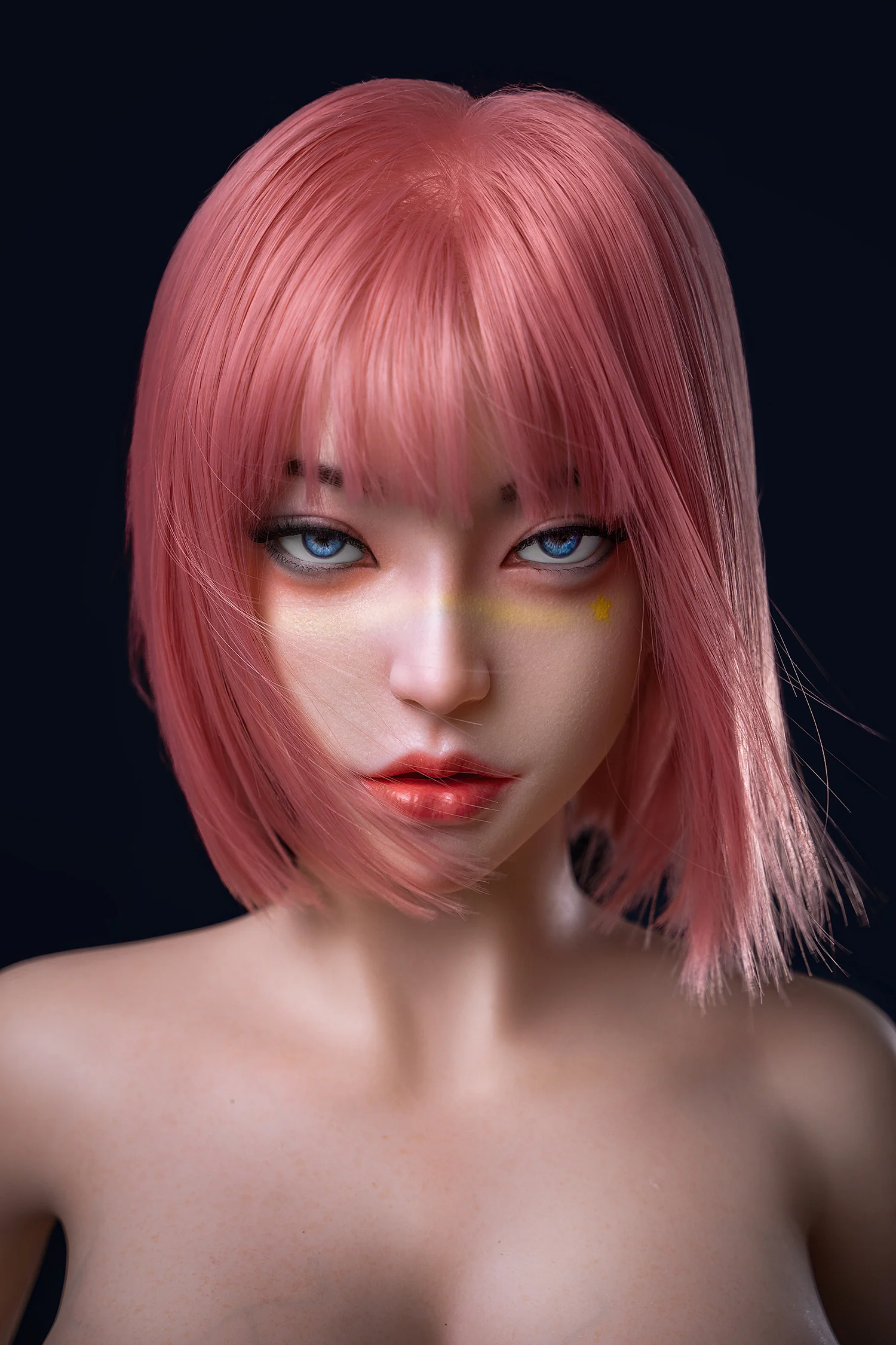 Soft Silicone #M5 Mouth Open Blowjob ROS Sex Doll Head Only