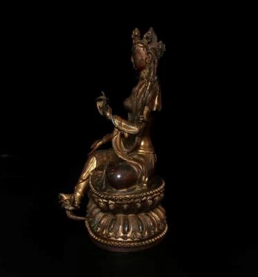 28CM Old Chinese Bronze Statue Buddha