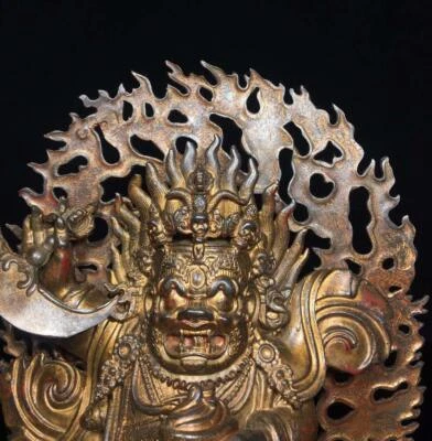 24CM Old Chinese Bronze Statue Buddha N1660