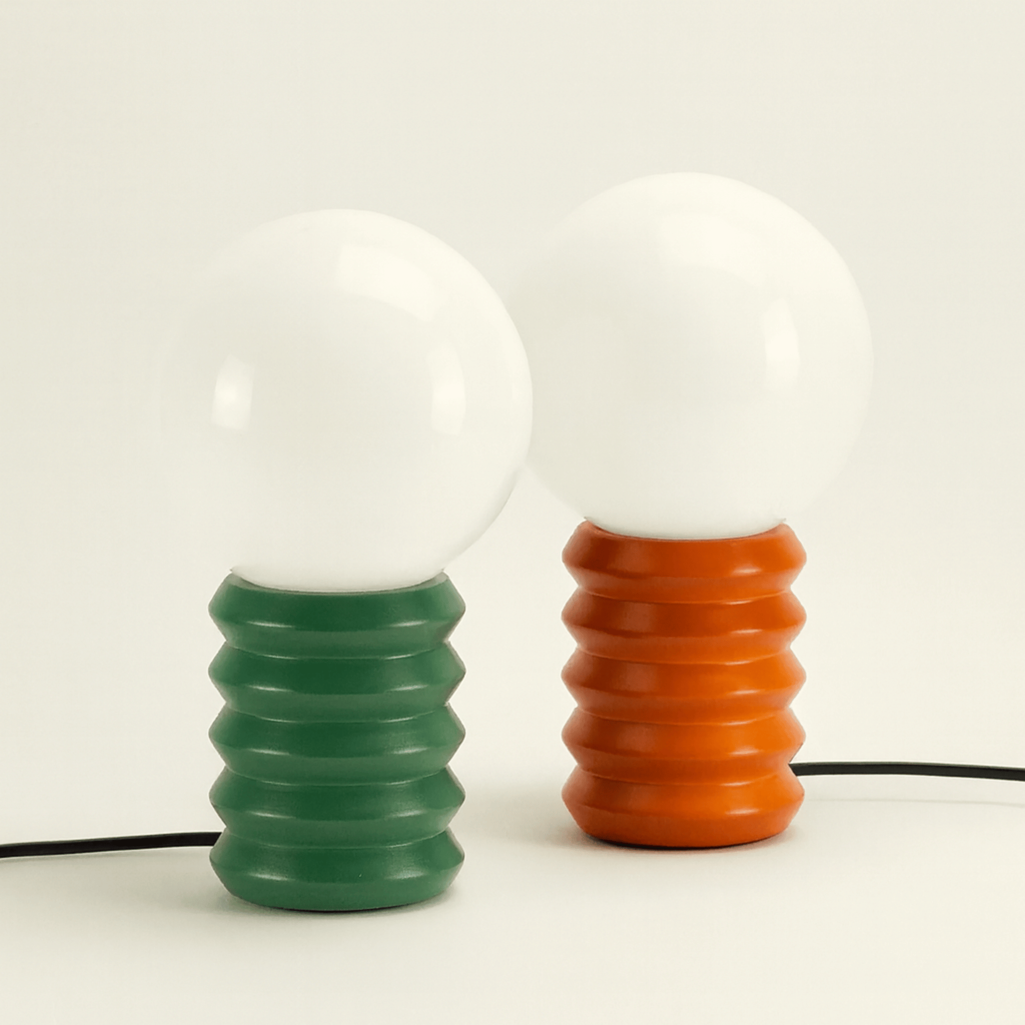 Retro Table Lamp with Glass Shade Accent