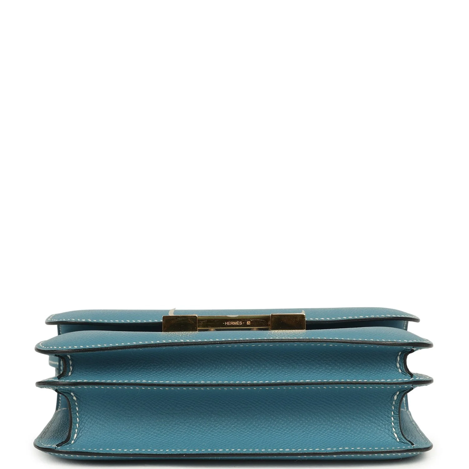 Hermes Constance 18 Blue Jean Epsom Gold Hardware