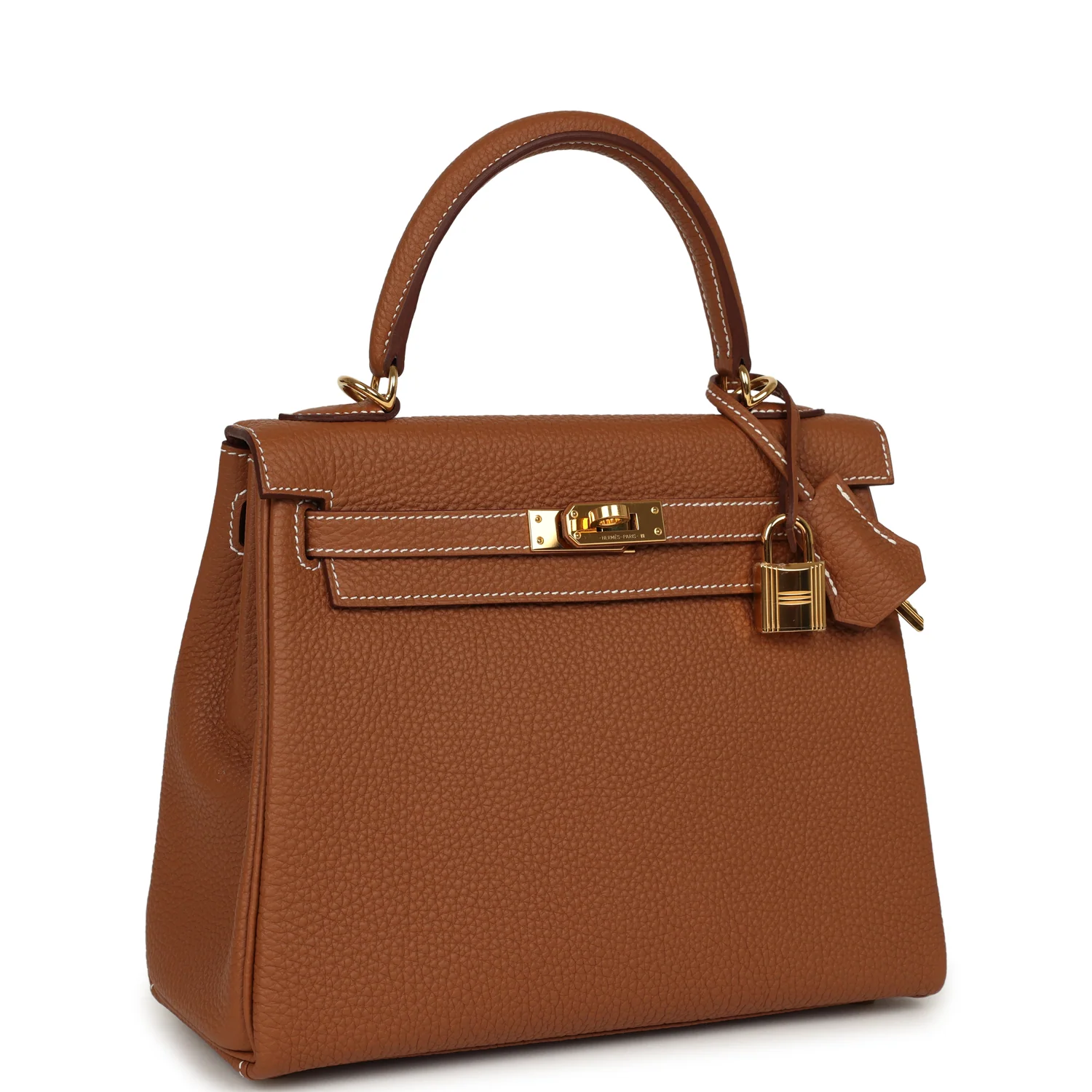 HERMÈS Kelly Retourne 25 Gold Togo Gold Hardware