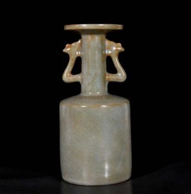Old Chinese Ru Yao Ru Kiln Vase w/ear N3689