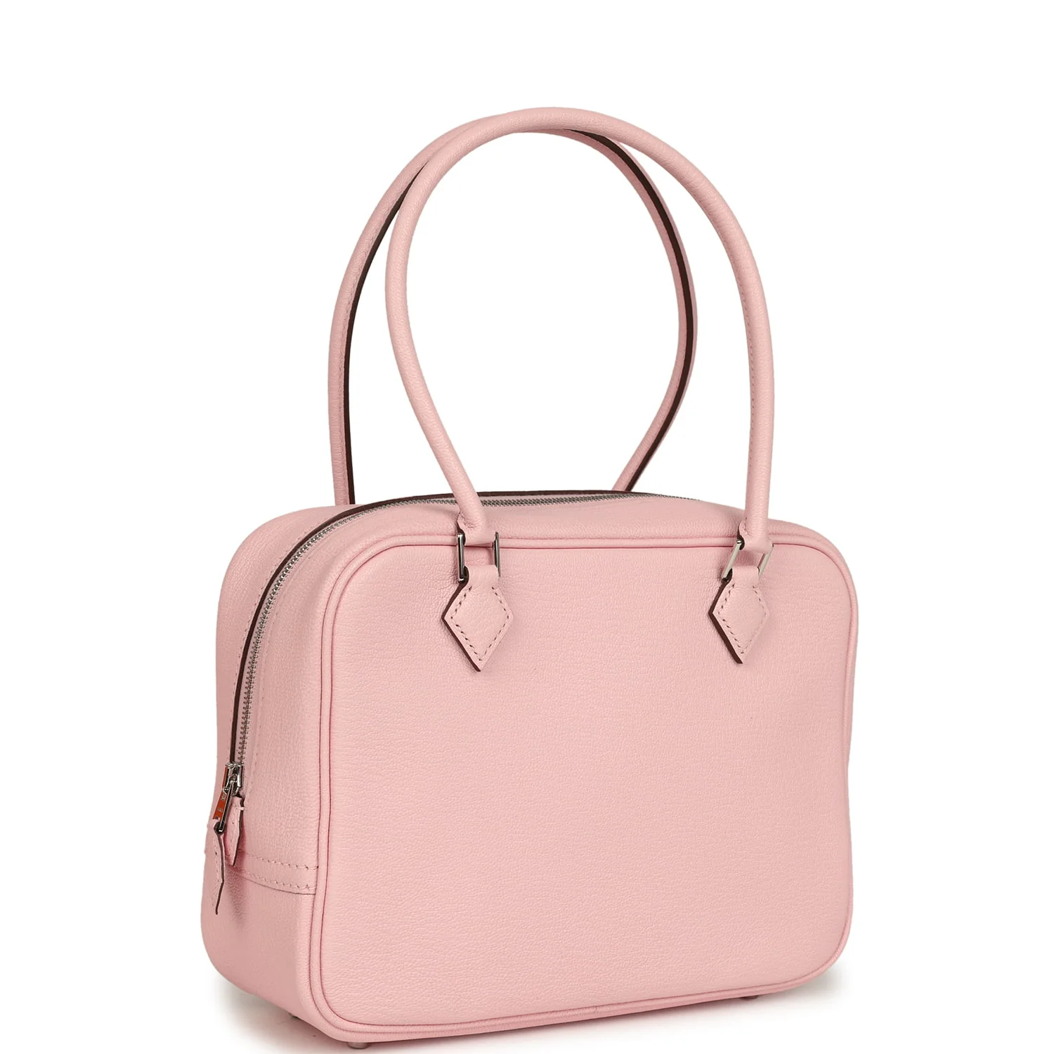 Hermes Mini Plume 21 Bag Rose Sakura Chevre Palladium Hardware