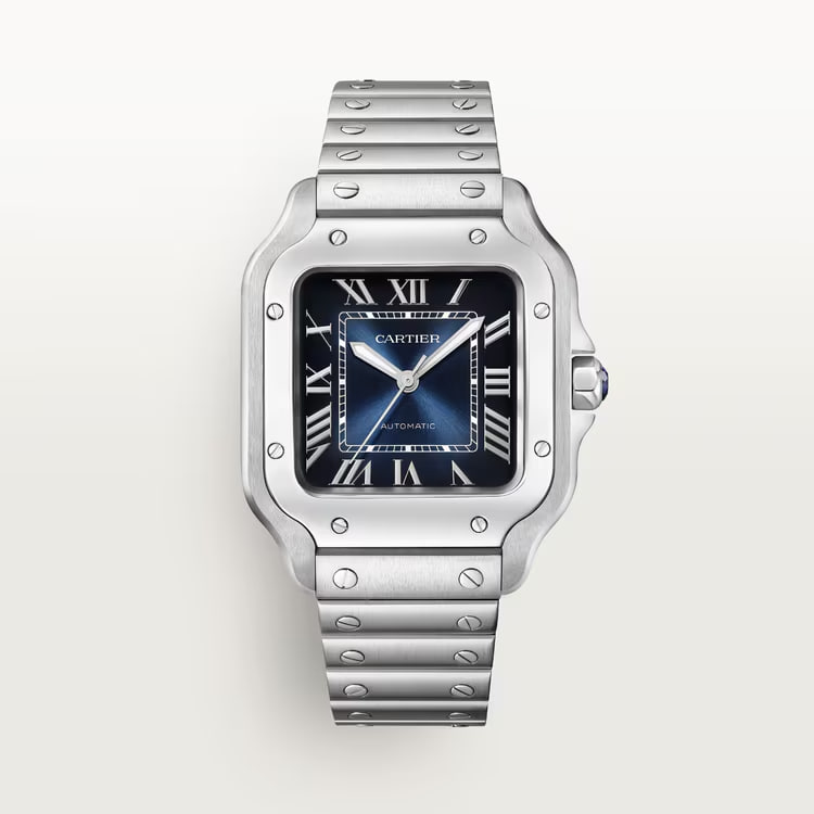 Santos de Cartier watch Graduated blue dial - United Luxury