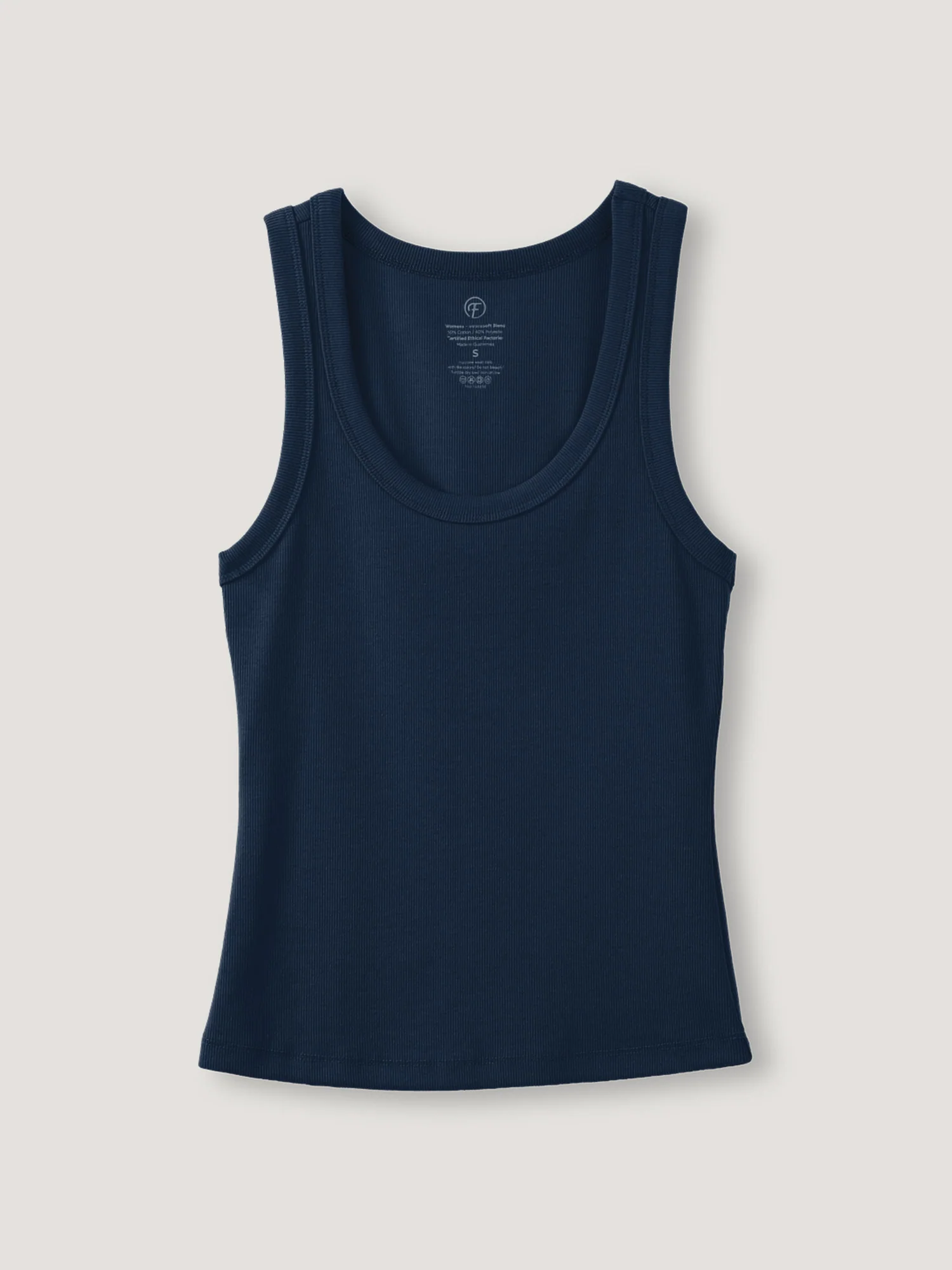 Dark Navy Ribbed Tank