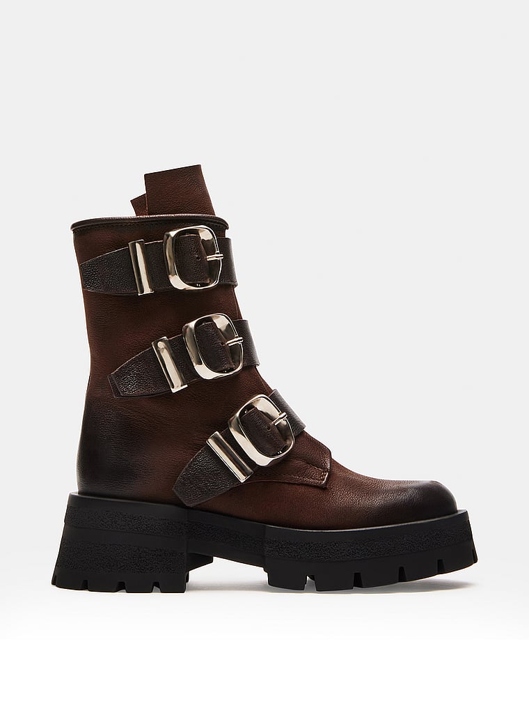 Steve Madden Roland Brown Leather Ankle Booties